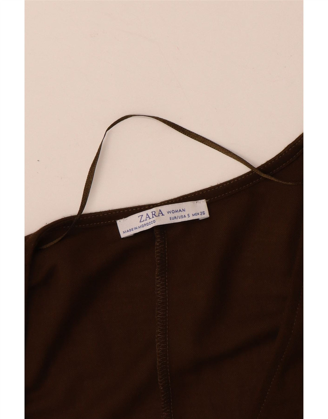 ZARA Combinaison à manches longues pour femme UK 10 Small Marron Viscose