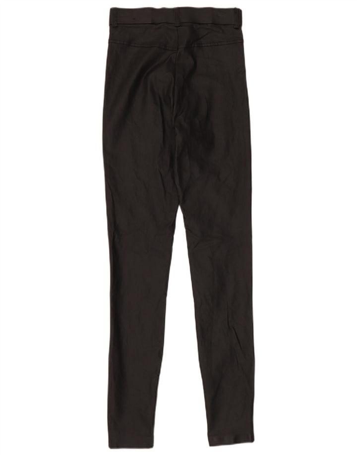 Zara Legging en simili cuir pour femme Petit W26 L30 Noir Polyester