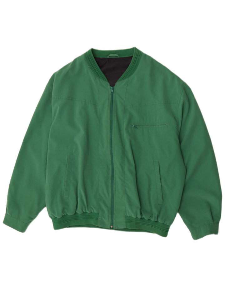 Veste Bomber Homme Vintage UK 42 XL Polyester Vert