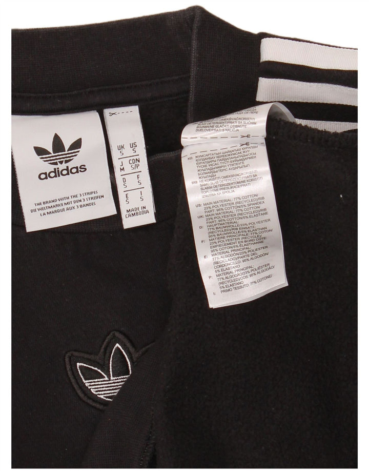 ADIDAS Sweat-shirt graphique coupe ample pour hommes, petit coton noir