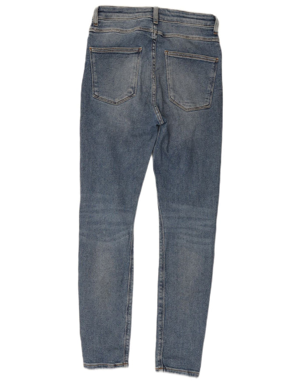 Zara Jean skinny vieilli pour femme EU 38 Small W28 L27 Bleu Coton