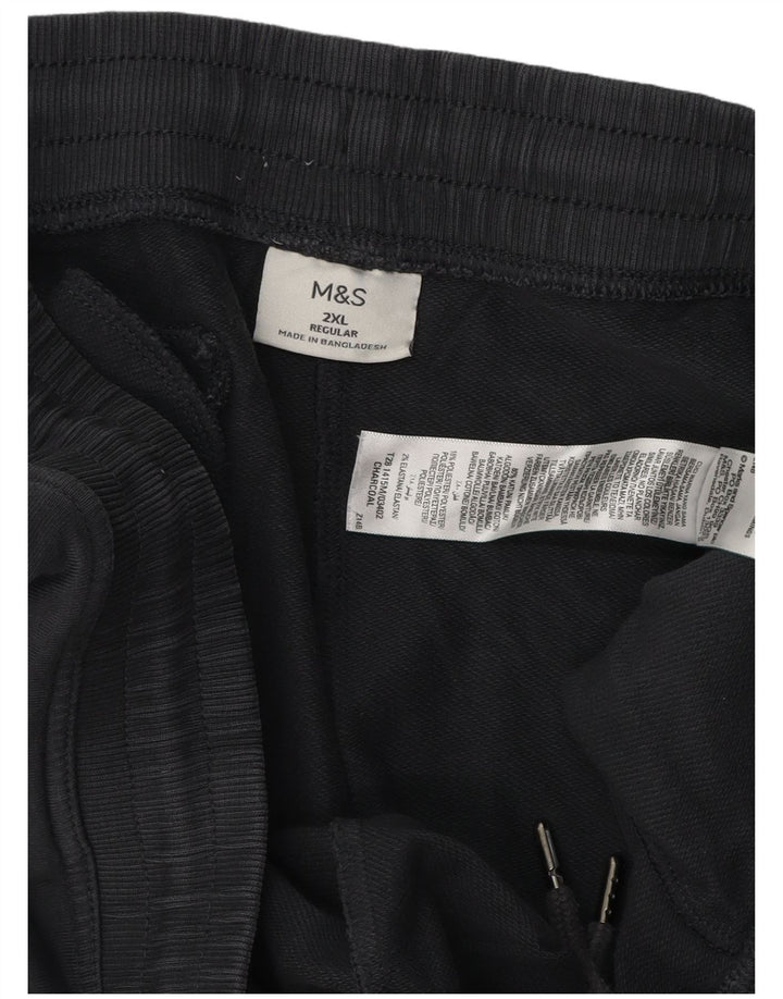 Marks & Spencer Pantalon de survêtement régulier pour homme 2XL Gris Coton