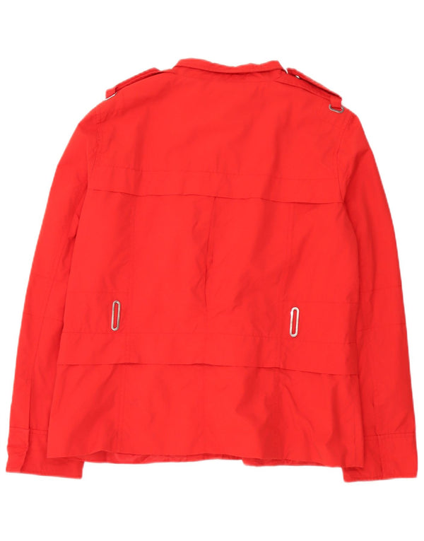 Zara Veste Militaire Femme UK 18 XL Coton Rouge