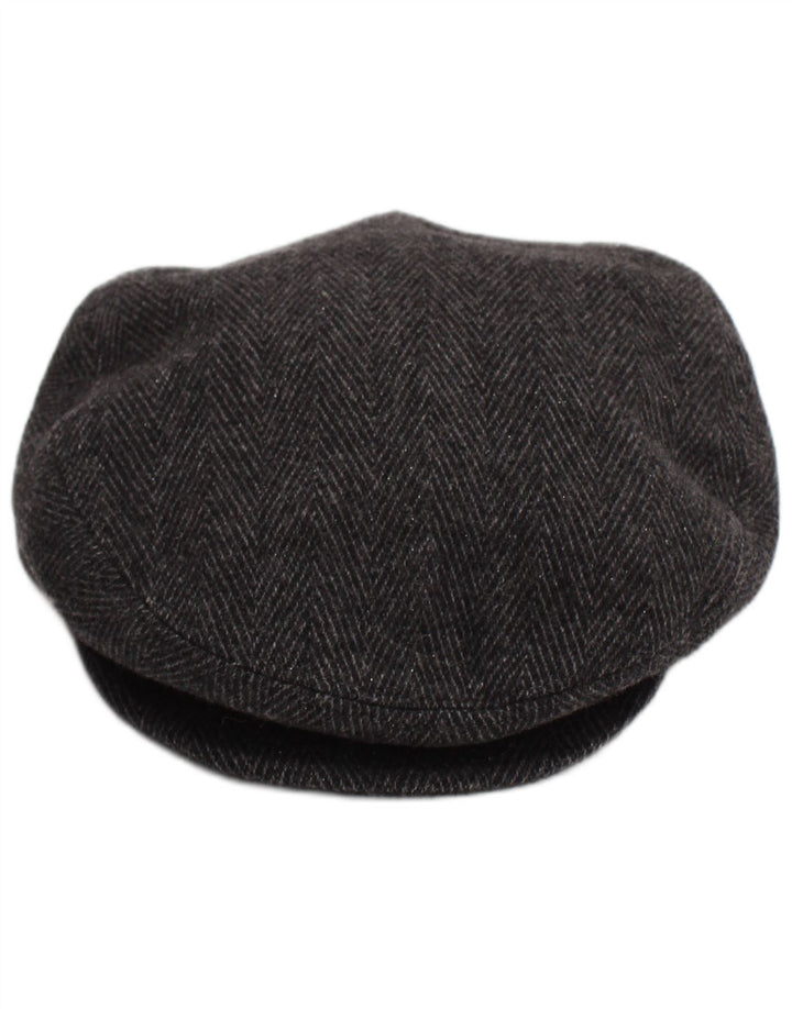 Casquette plate vintage pour hommes, gris moyen, à chevrons, classique