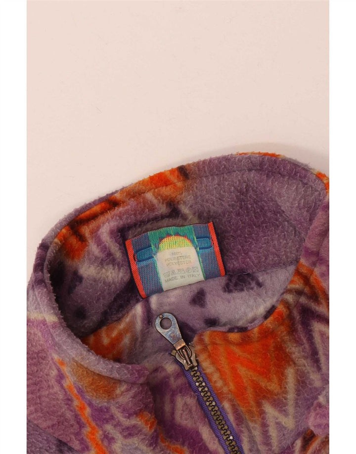 Santostefano Veste polaire surdimensionnée pour femme UK 16 Large Violet Géométrique