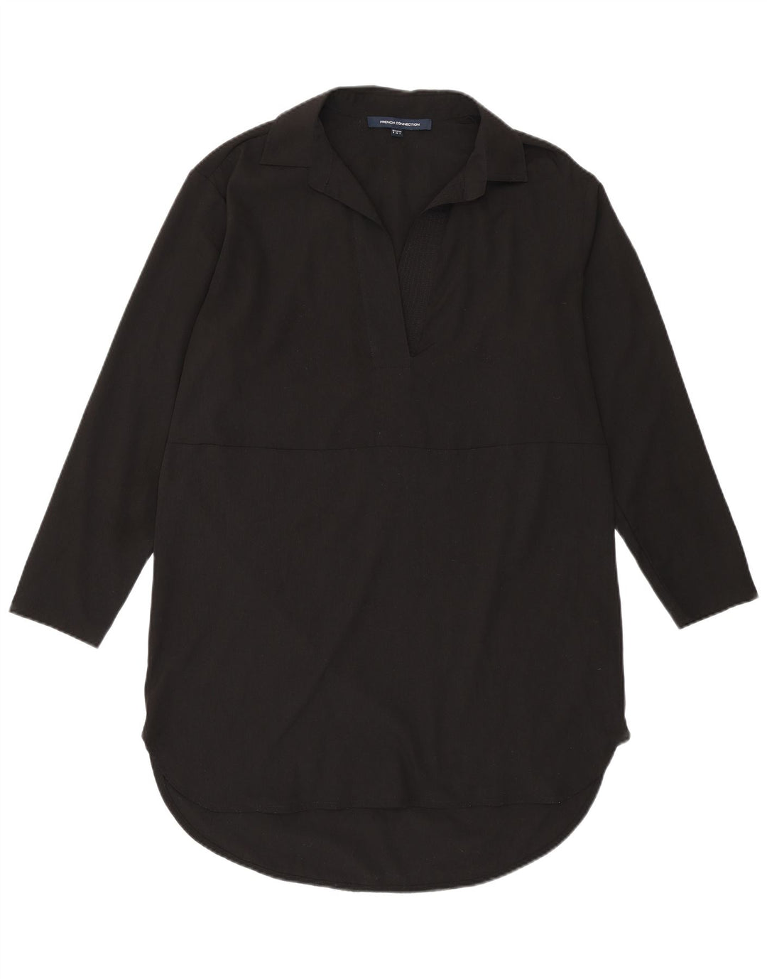 FRENCH CONNECTION Chemise pull longue pour femme UK 8 Small Noir