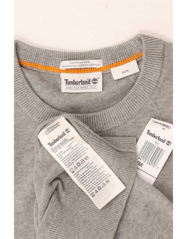 Timberland Pull Ras du Cou Homme Gris Moyen Moucheté Coton