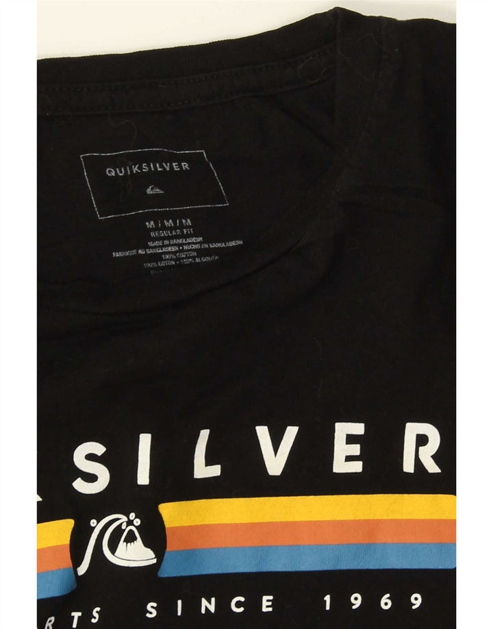 Quiksilver T-Shirt Graphique Homme Noir Moyen Coton