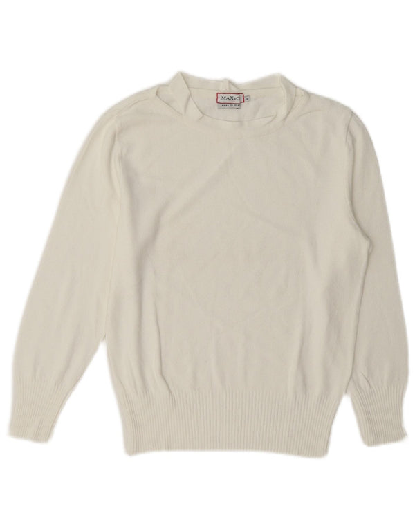 Max & Co. Pull col bateau pour femme UK 12 Blanc moyen
