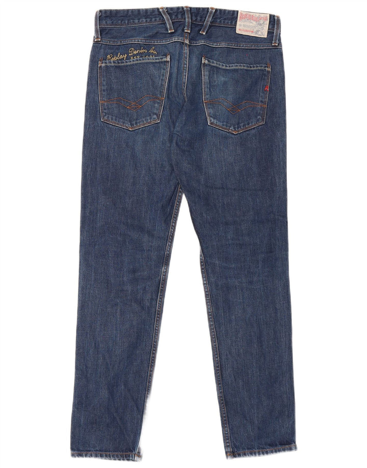 Replay Jean Slim Homme W32 L32 Bleu Coton
