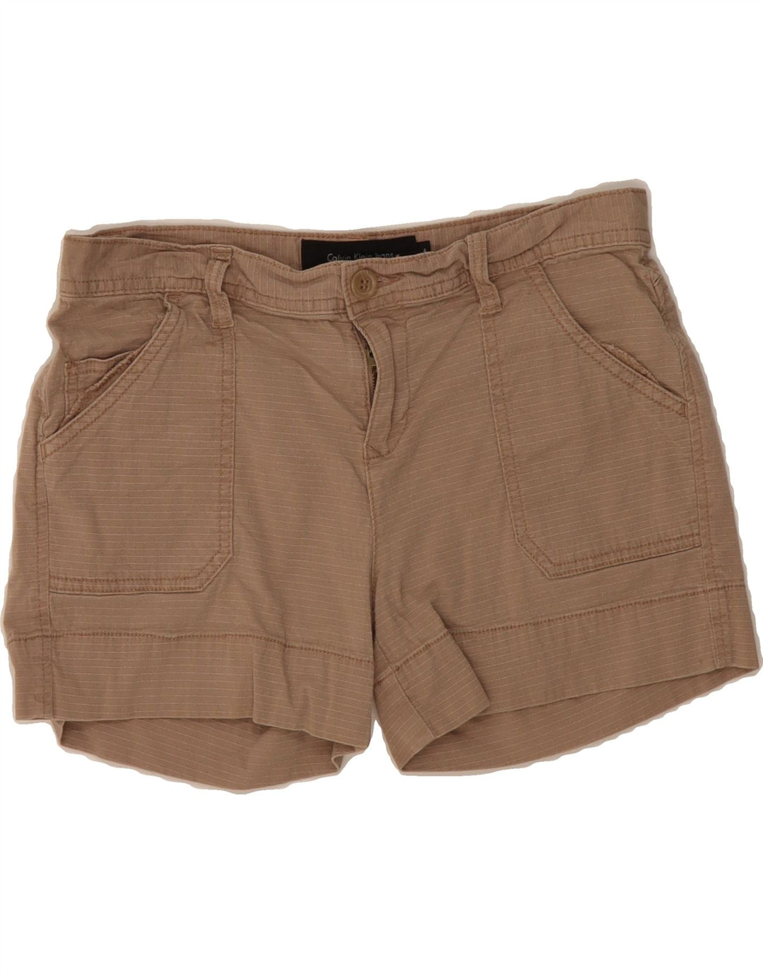 CALVIN KLEIN Womens Cargo Shorts US 4 Small W28  Brown Cotton Vintage Calvin Klein and Second-Hand Calvin Klein from Messina Hembry 