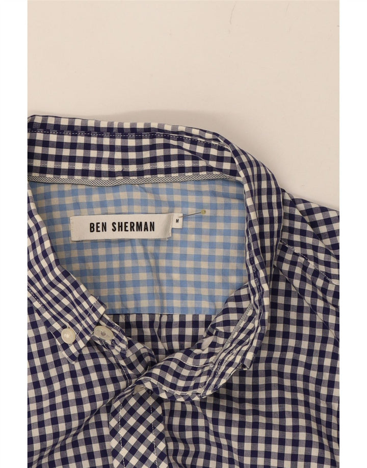 BEN SHERMAN Mens Shirt Medium Blue Gingham Cotton Vintage Ben Sherman and Second-Hand Ben Sherman from Messina Hembry 