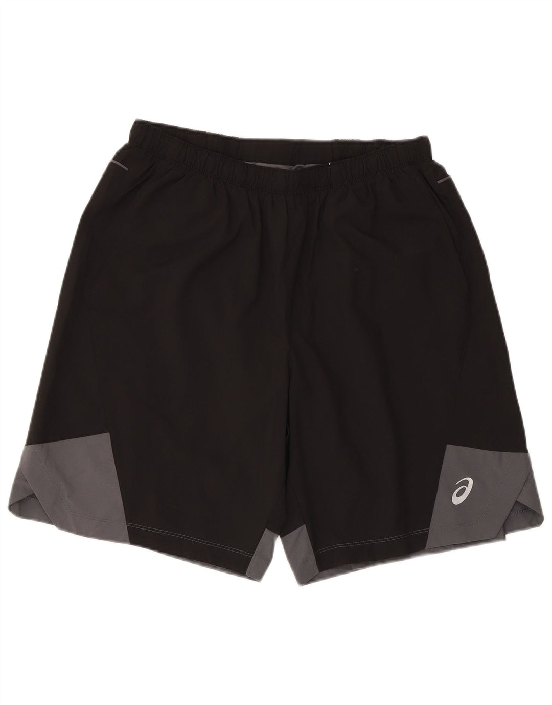 Asics Short de Sport Homme Noir Moyen Polyester Colorblock