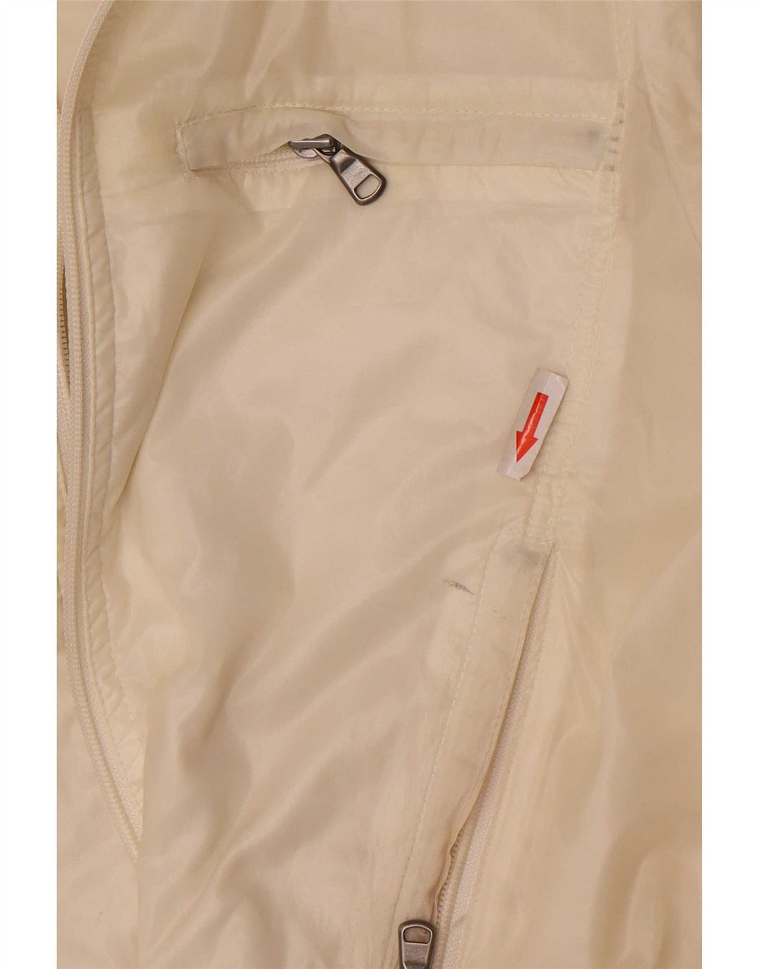 Calvin Klein Jeans Veste Bomber Femme UK 16 Large Off White Polyamide