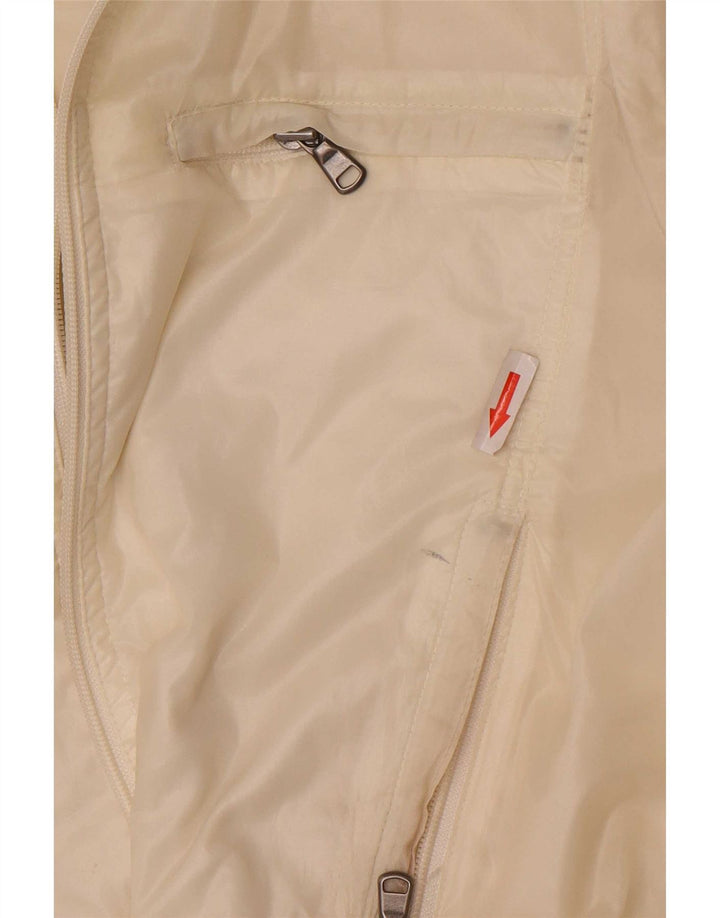 Calvin Klein Jeans Veste Bomber Femme UK 16 Large Off White Polyamide