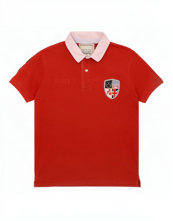 Jack & Jones Polo Rugby Graphique Homme Orange Moyen Coton Colorblock
