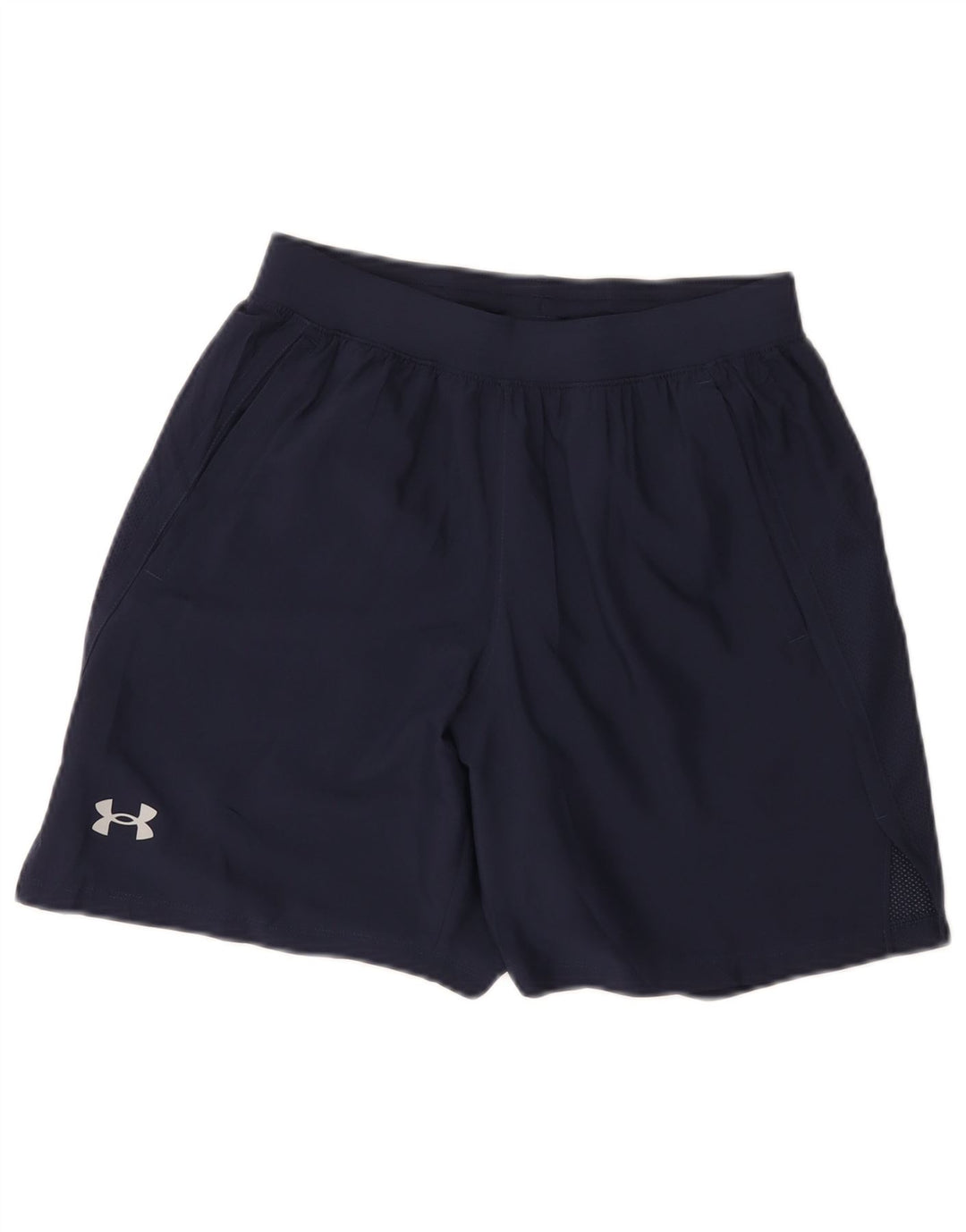 Under Armour Short de sport pour femme UK 10 Small Bleu marine Polyester