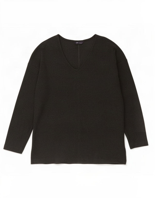 Marks & Spencer Haut surdimensionné à manches longues pour femme UK 12 Gris moyen Coton