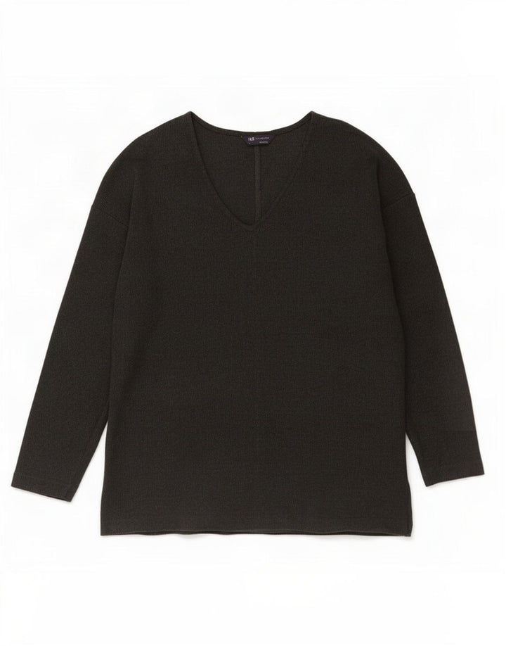 Marks & Spencer Haut surdimensionné à manches longues pour femme UK 12 Gris moyen Coton