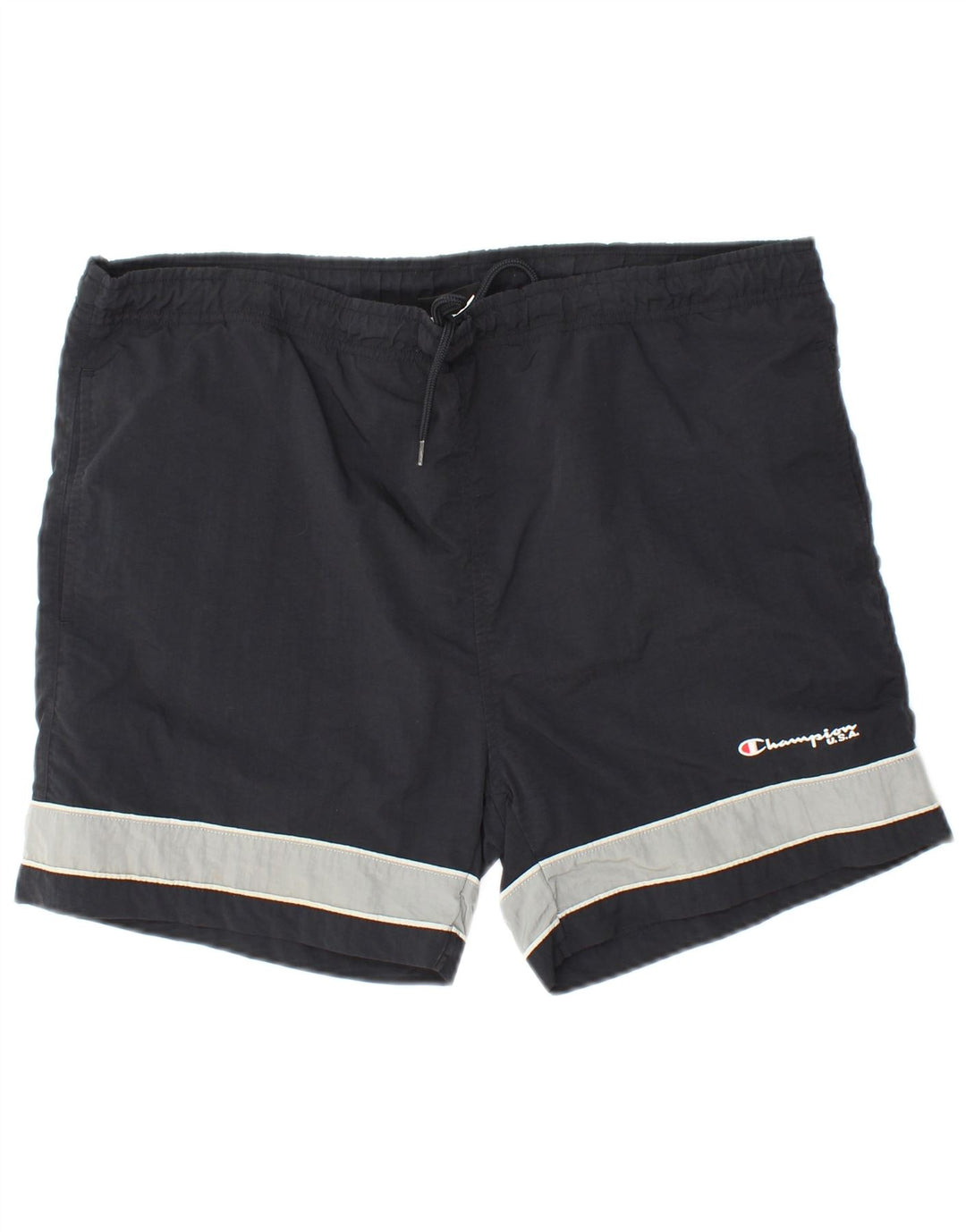 CHAMPION Short de Sport Homme Large Noir Colorblock Polyamide