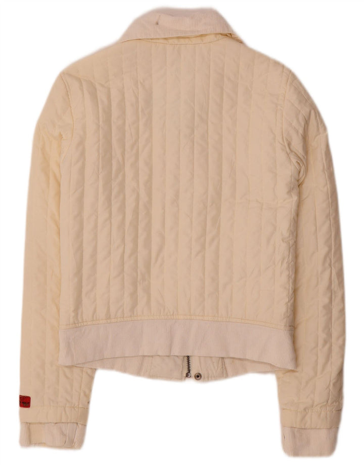 Veste matelassée Diesel pour femme UK 12 Medium Off White Polyester