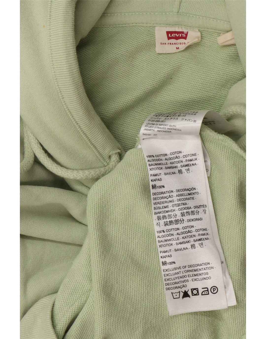 Levi's Pull à capuche pour femme UK 44 Vert moyen Coton
