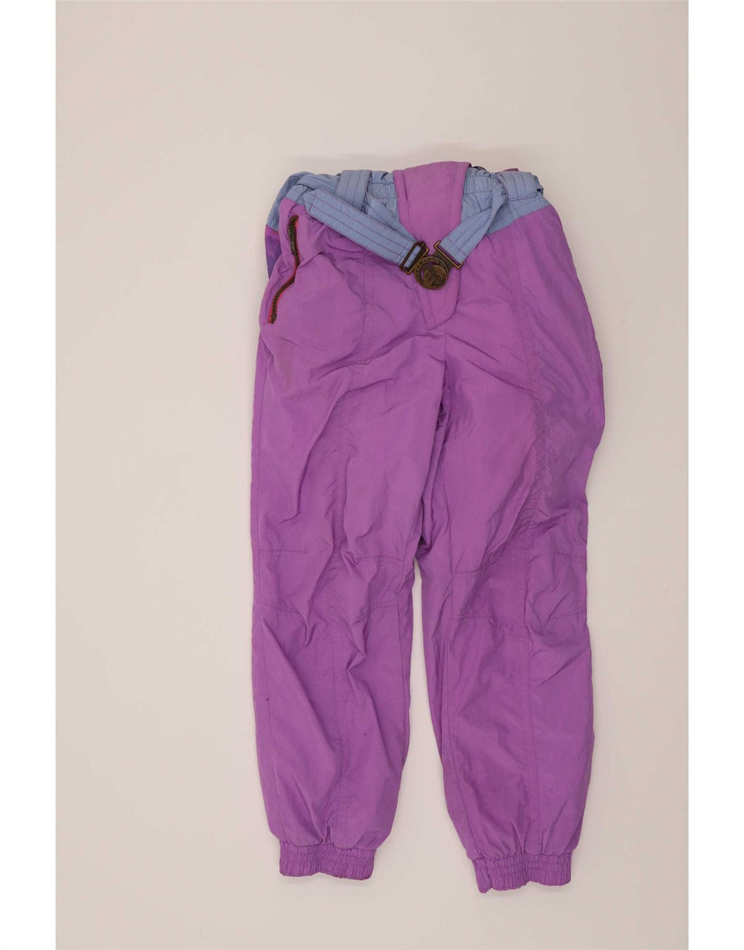 Ninety Eight Combinaison de ski pour femme UK 14 Medium Violet Colourblock Retro