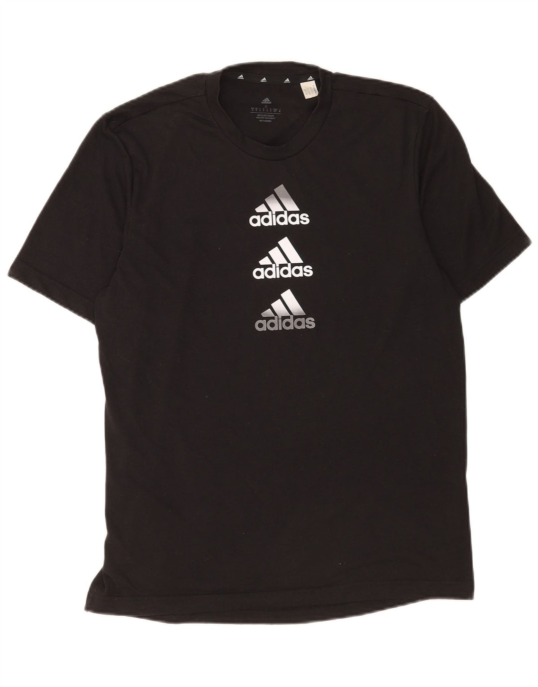 Adidas Hommes Aeroready Graphic T-Shirt Top Petit Noir Polyester