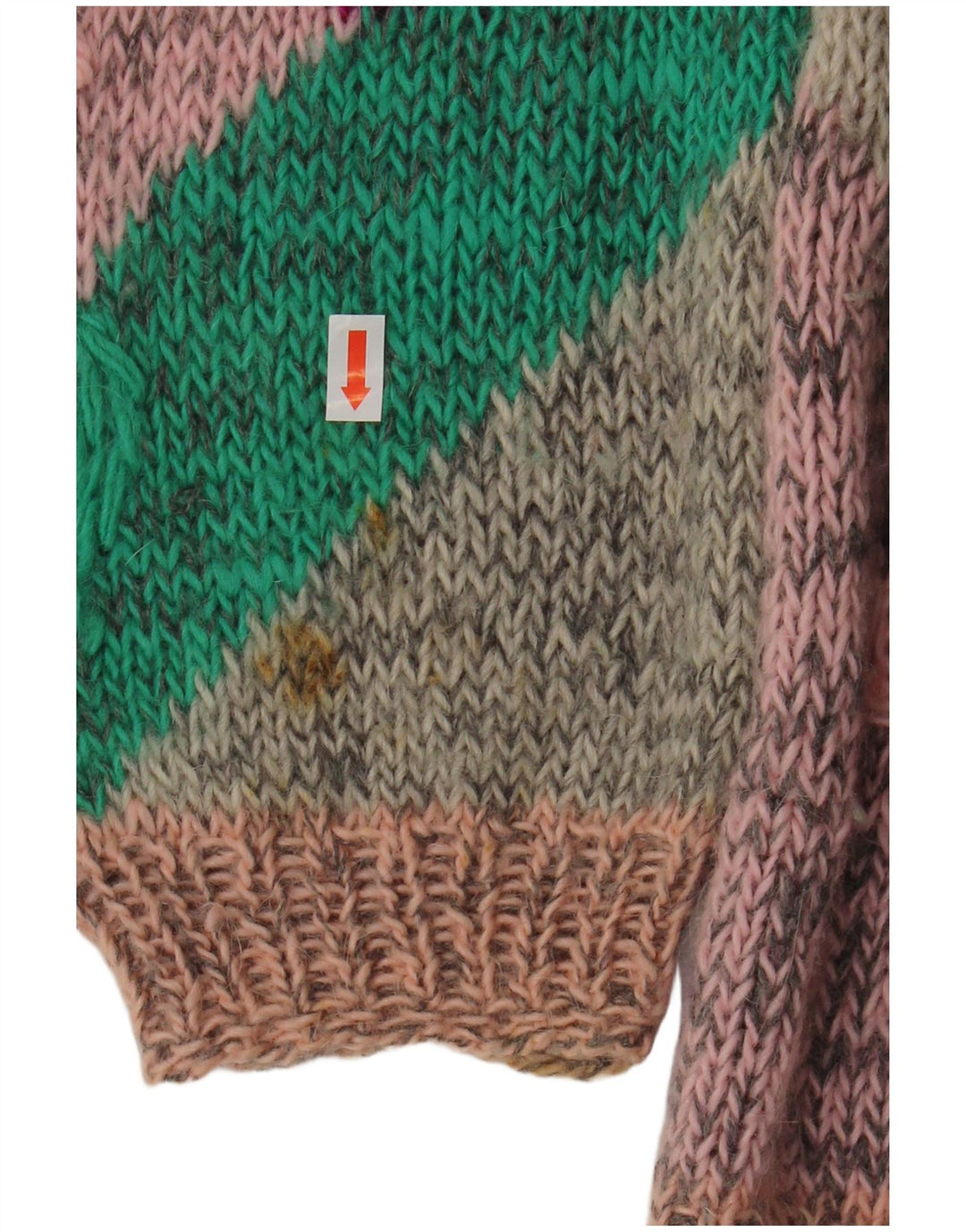 VINTAGE Femme Col Bateau Pull Pull UK 18 XL Multicolore Floral