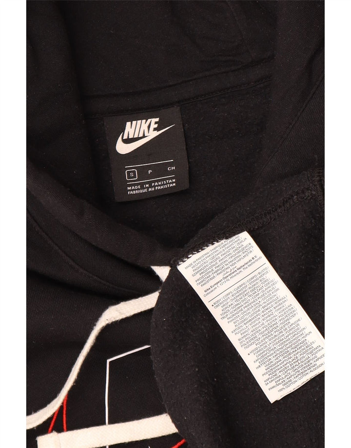 Nike Pull à capuche graphique pour homme Petit coton noir