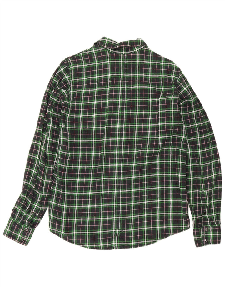 Dickies Chemise en flanelle pour homme en coton à grands carreaux verts