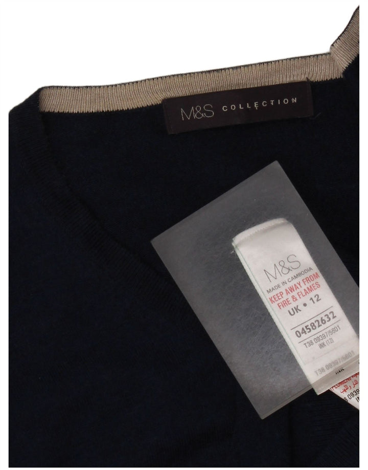 Marks & Spencer Cardigan pour femme en viscose bleu marine moyen UK 12