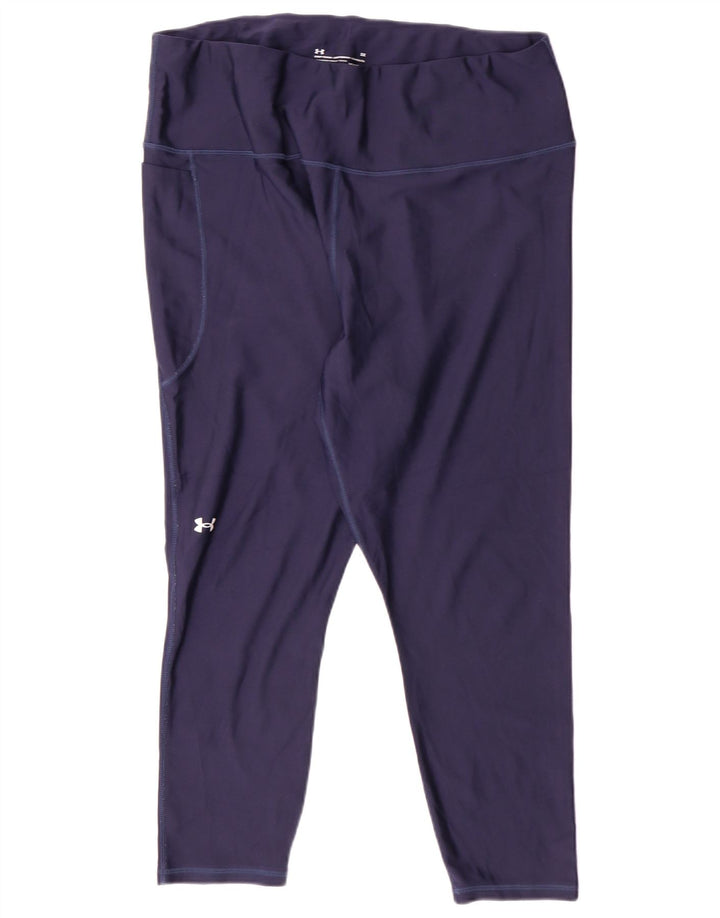 Under Armour Legging Capri de Compression pour Femme UK 20 2XL Bleu Marine Sports