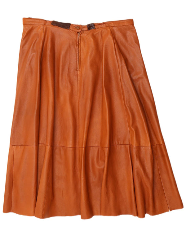 jupe en cuir femme vintage W36 XL Cuir Marron