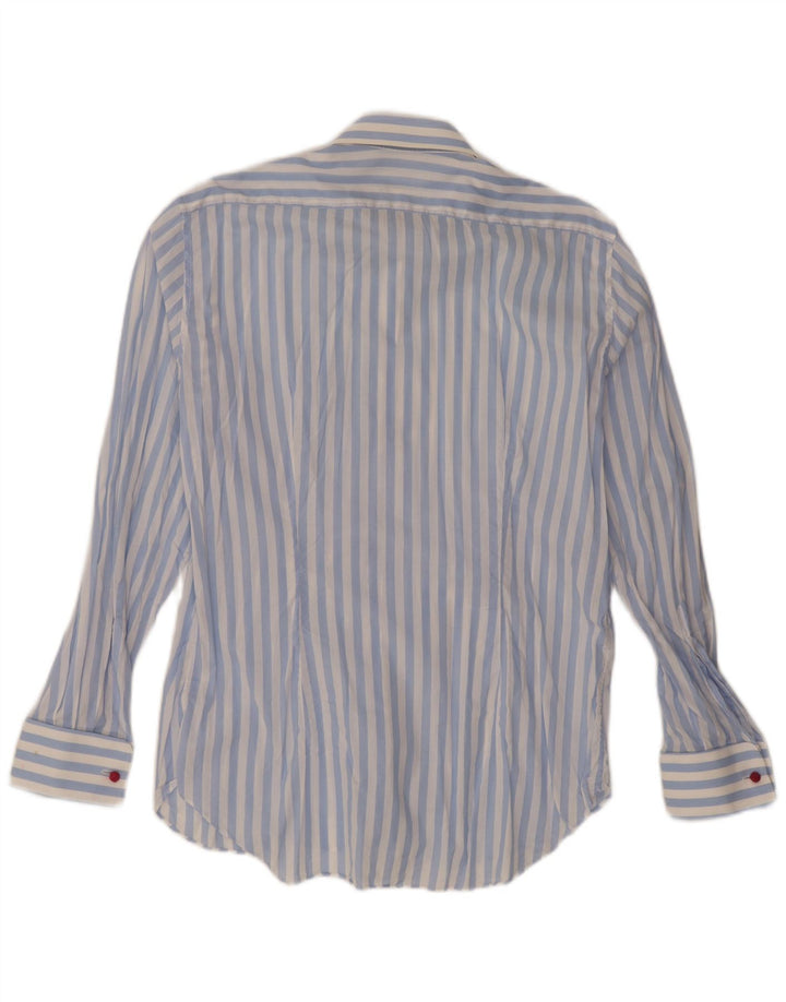 Chemise homme vintage Grand coton à fines rayures bleues