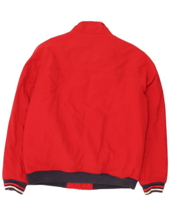 TOMMY HILFIGER Veste Bomber Homme UK 40 Large Rouge Polyamide