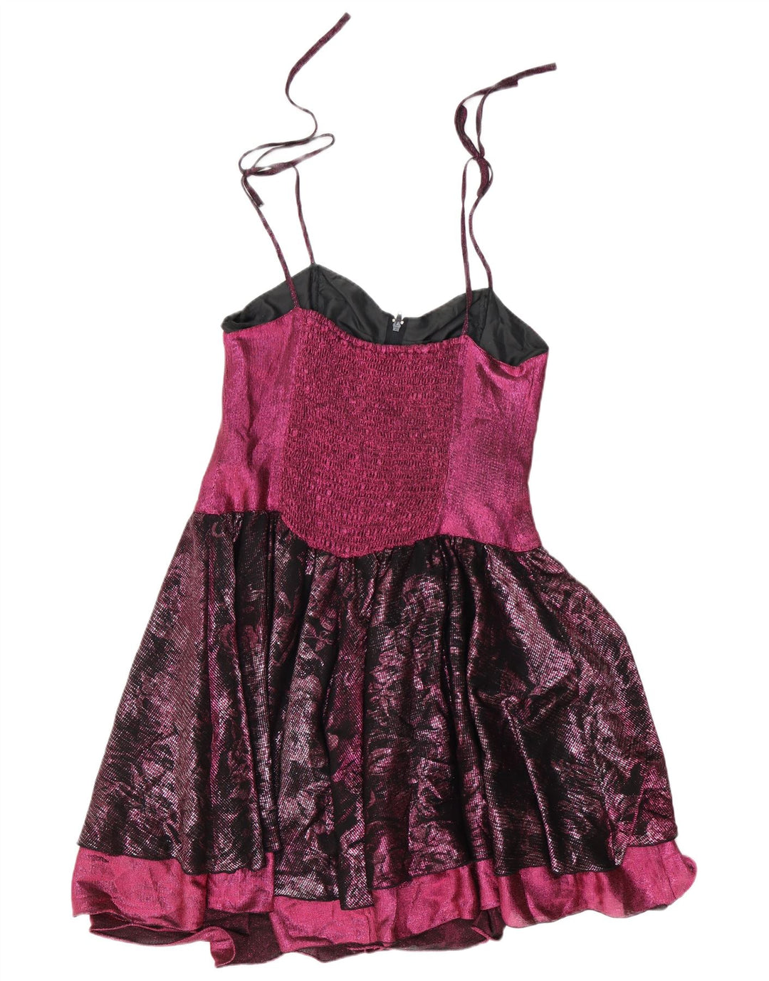 vintage Womens Sundress UK 12 Medium Pink Colourblock