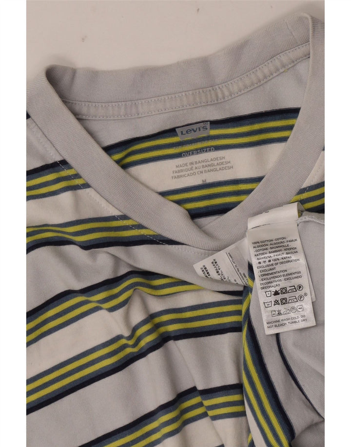 Levi's Tee-Shirt Oversize Homme Gris Moyen Rayé Coton