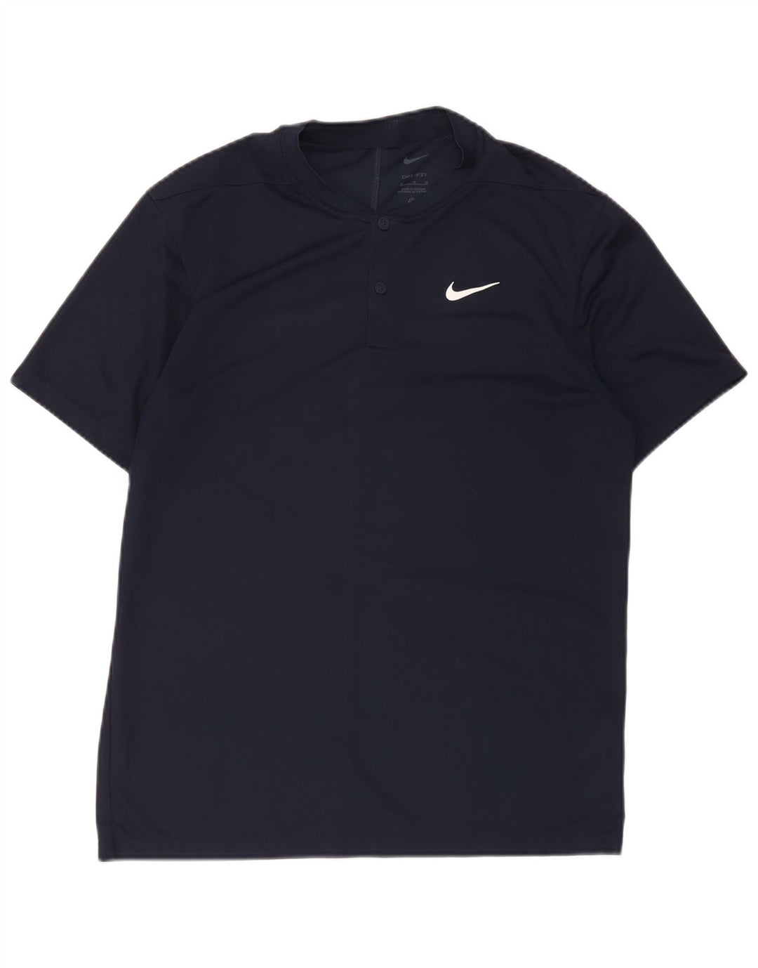 Nike Hommes Dri Fit T-Shirt Haut Bleu Marine Moyen Polyester
