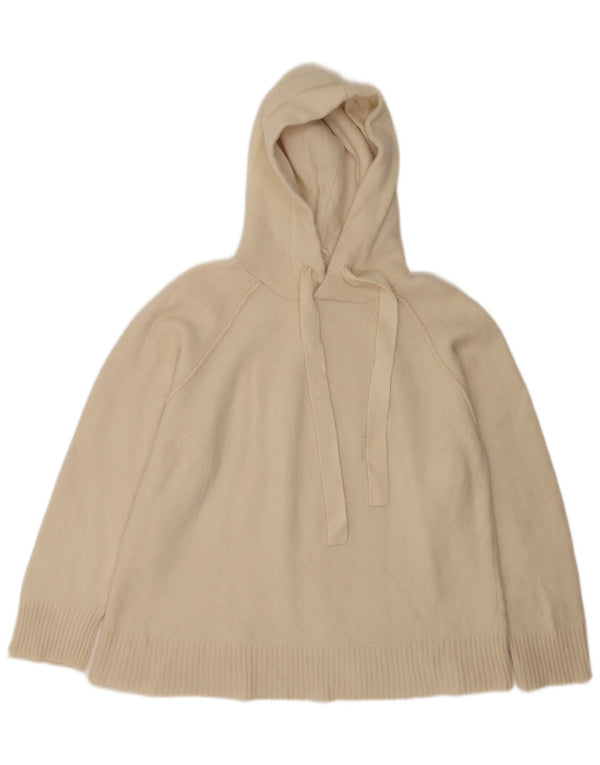 Reiss Pull à capuche pour femme UK 16 Large en laine blanc cassé