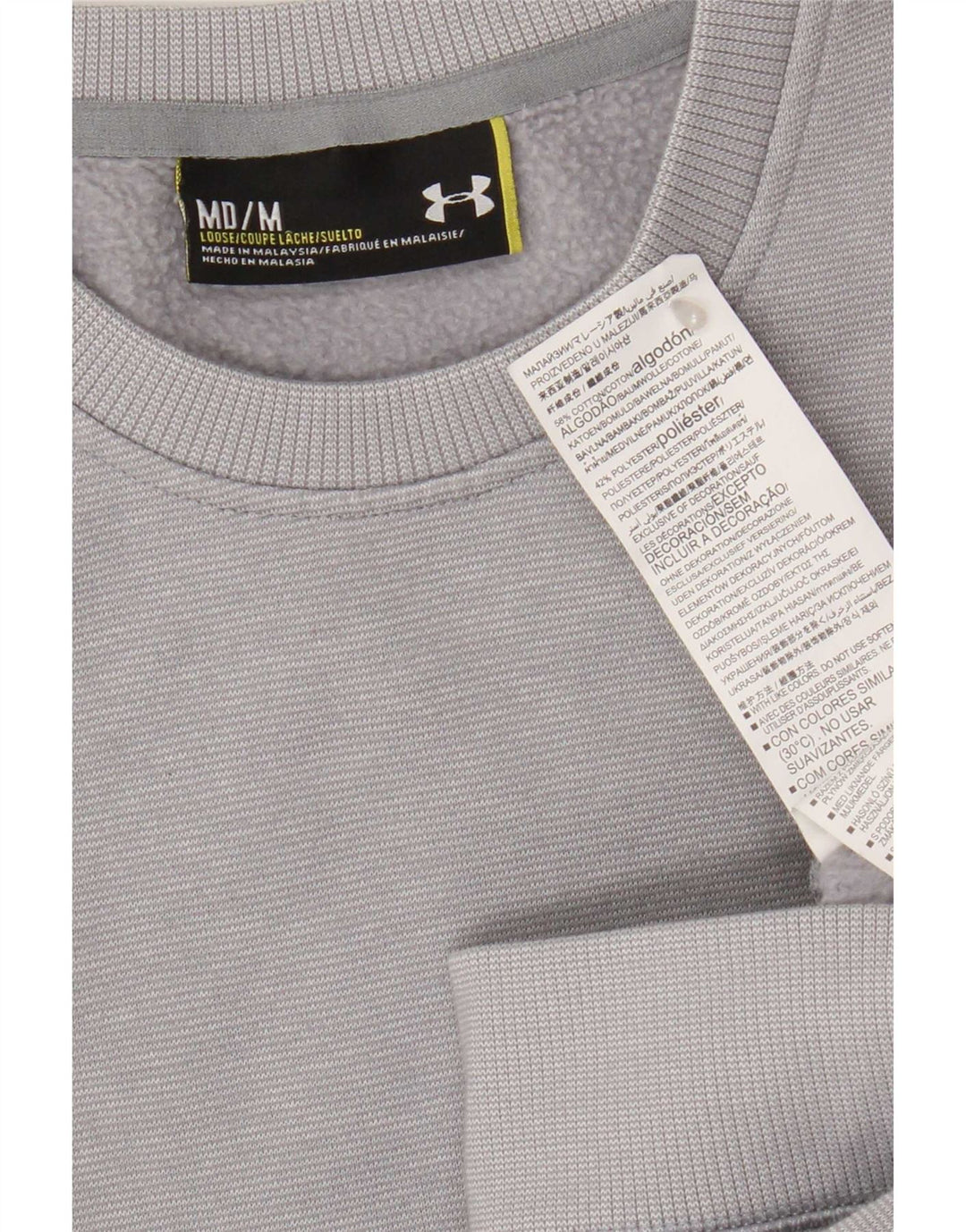 Under Armour Sweatshirt Jumper Homme Gris Moyen Coton