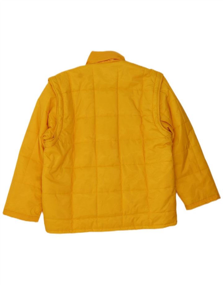 OXER Veste matelassée à capuche pour homme UK 40 Large Jaune Polyamide