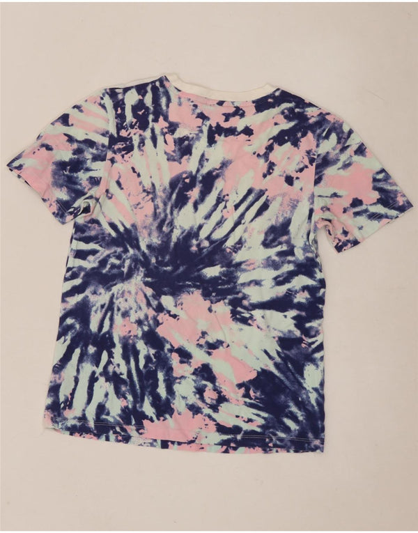 Adidas Womens T-Shirt Top UK 8 Small Multicolore Tie Dye Coton