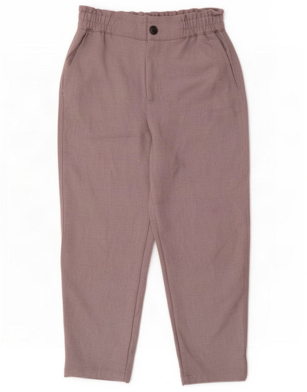 Zara Pantalon court fuselé taille haute pour femme Medium W28 L25 Gris