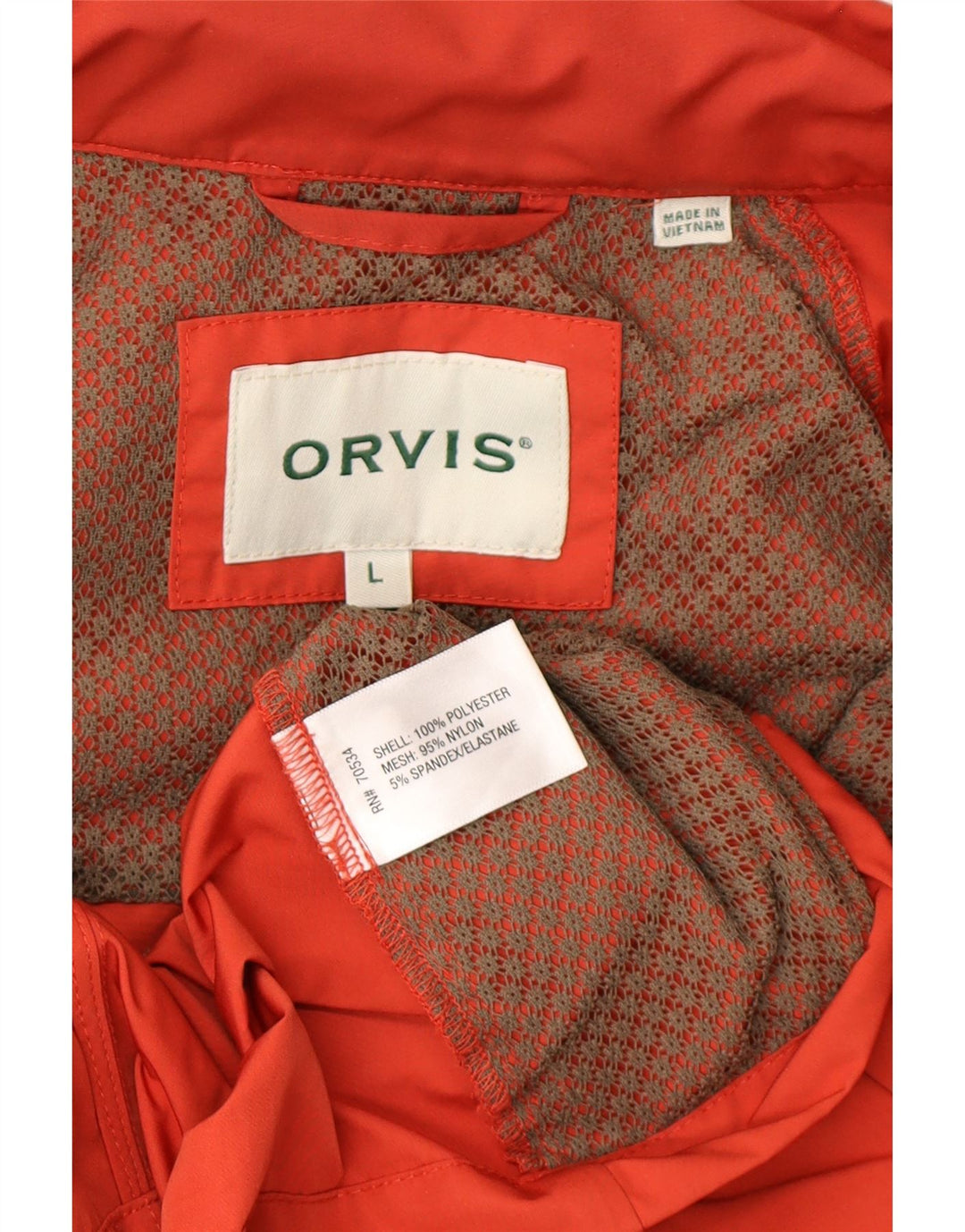 ORVIS Imperméable à capuche pour femme UK 16 Large Orange Polyester
