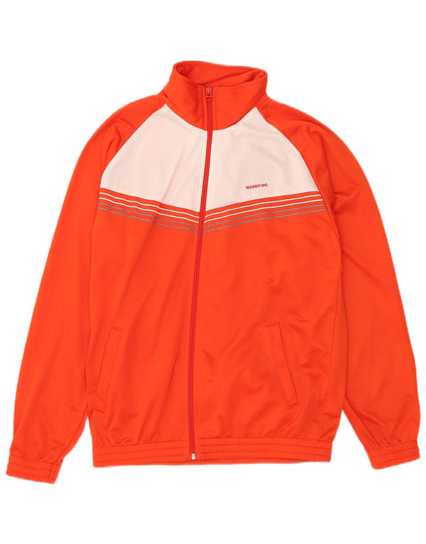 vintage Mens Survêtement Top Jacket IT 48 Medium Orange Colourblock Polyester