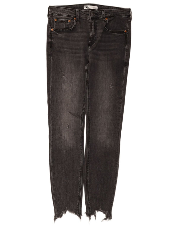 Zara Jean skinny effet vieilli pour femme EU 40 Medium W30 L28 Noir