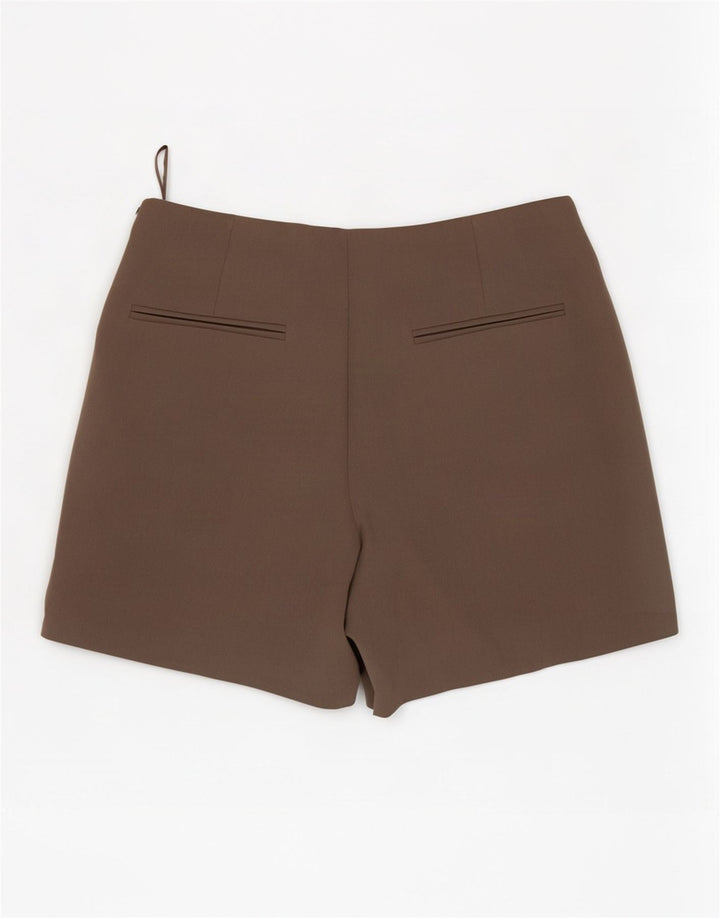 Zara Short Skort Femme UK 12 Gris Moyen