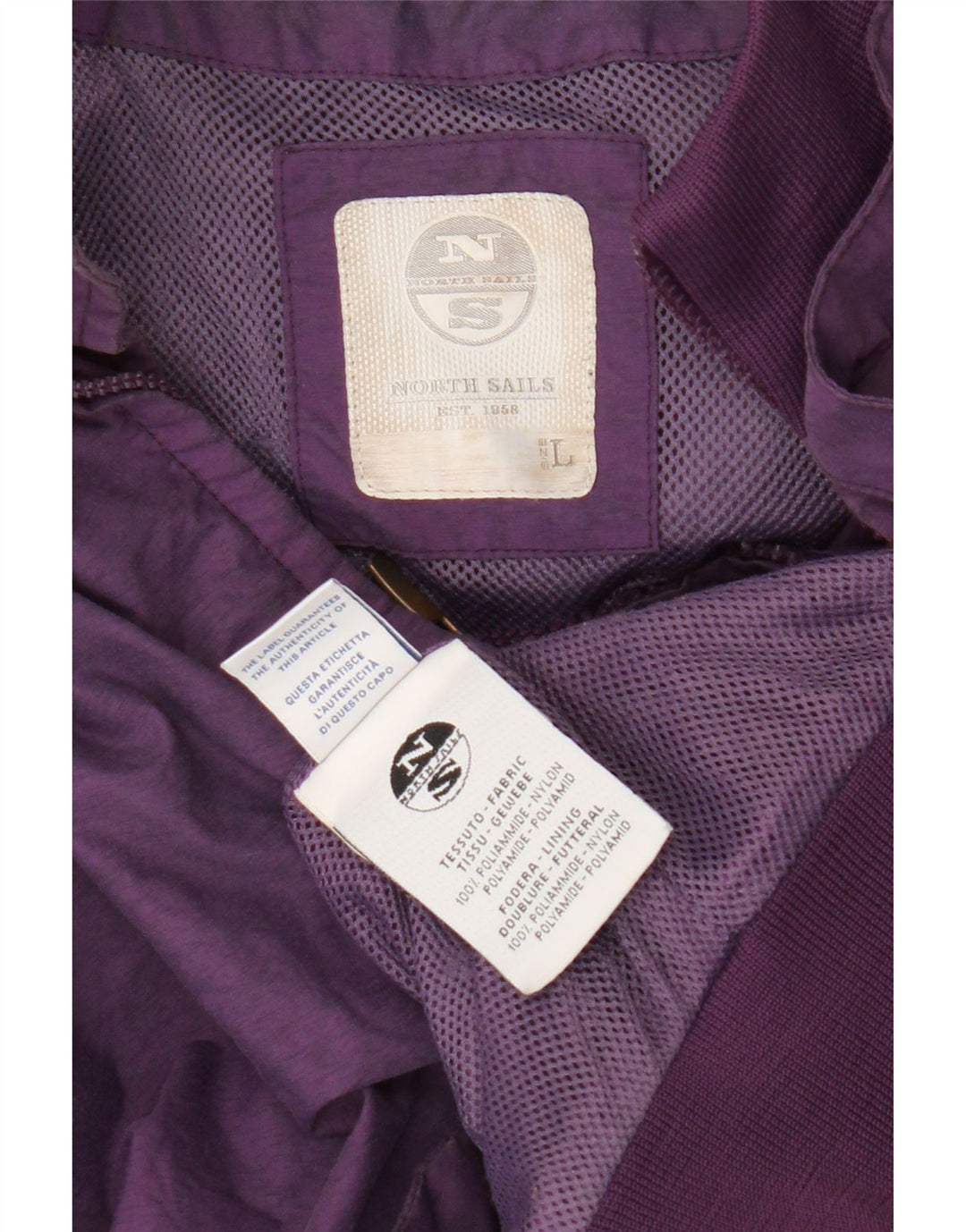 North Sails Veste Bomber Femme UK 16 Large Violet Nylon