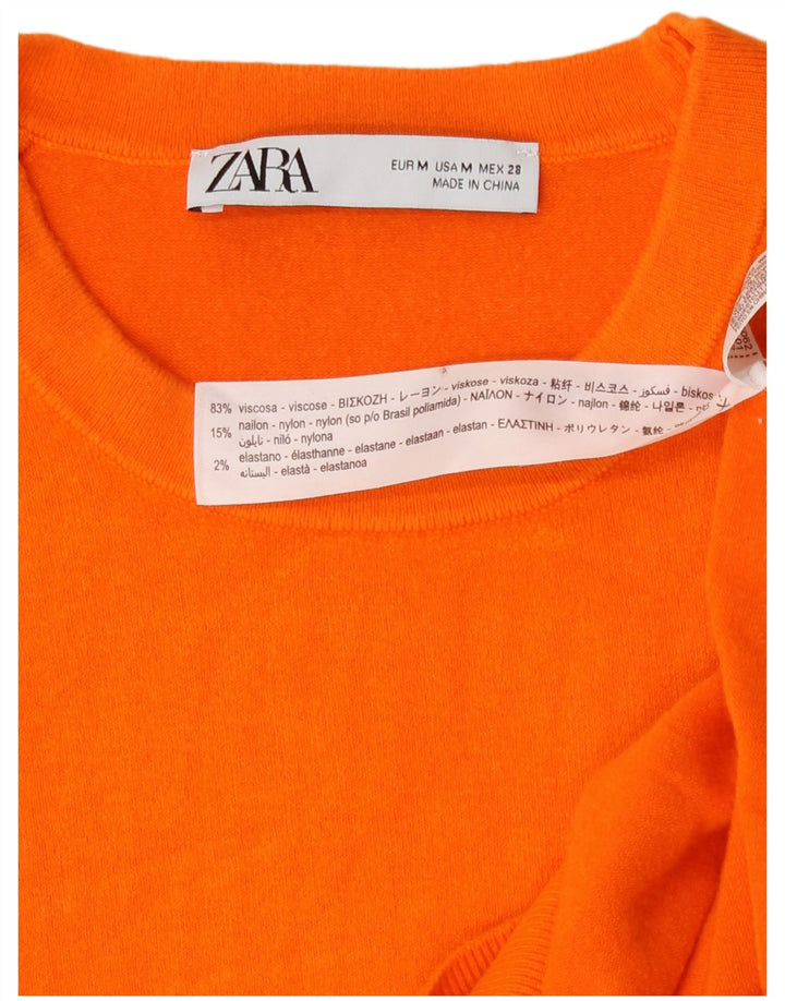 Zara Femme Débardeur UK 12 Viscose Orange Moyen